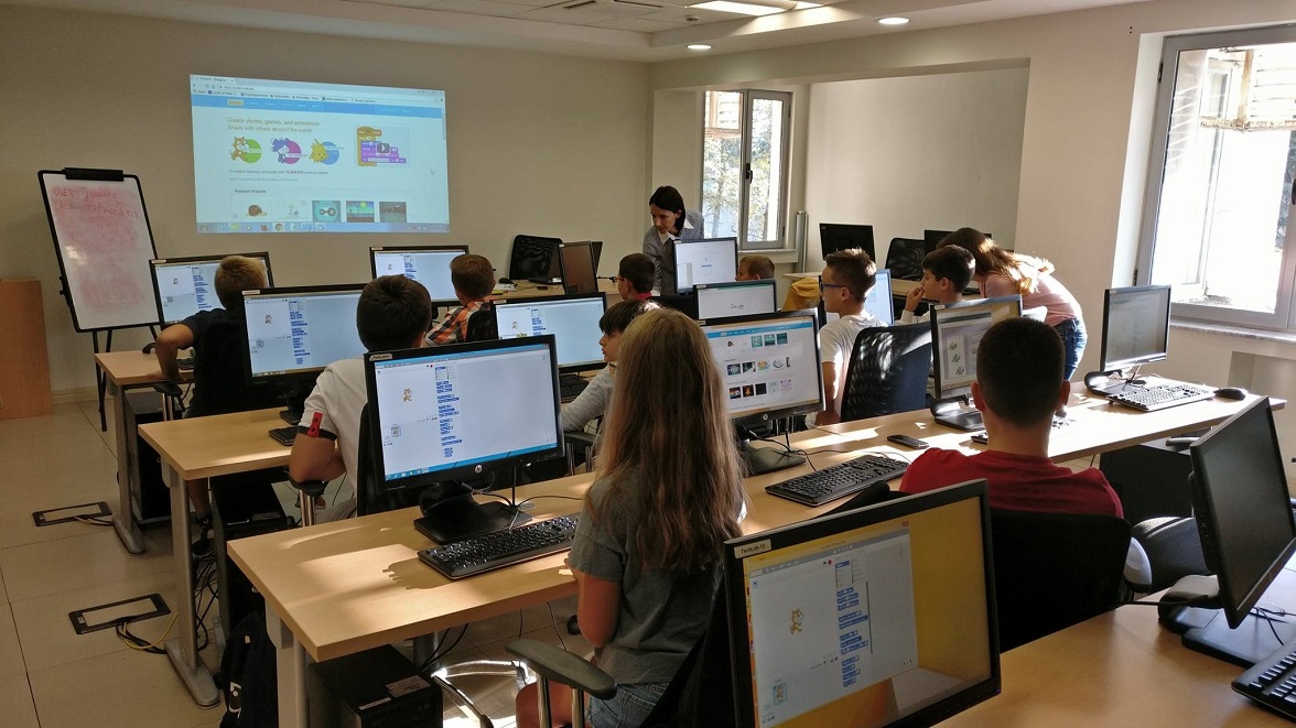 The first group of Junior Coders Academy at Protik Innovation Center.