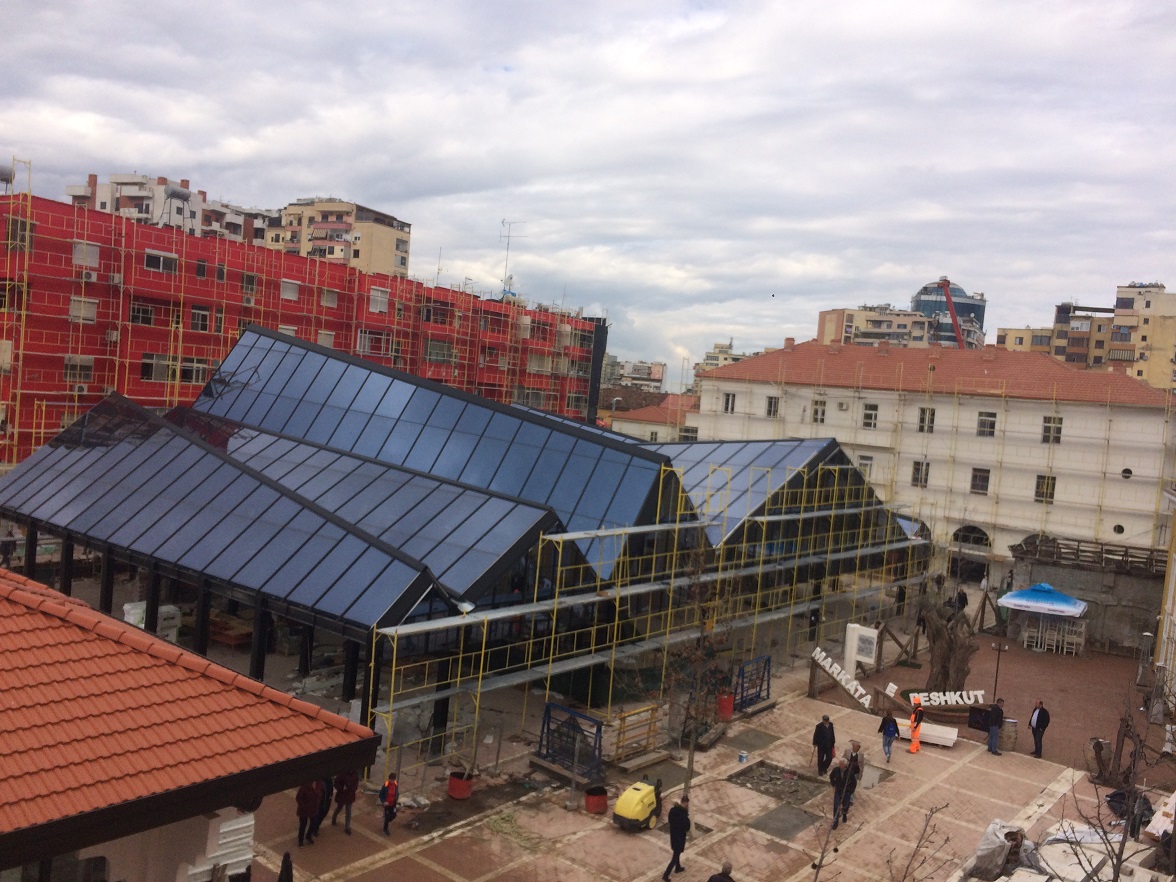 Working progress in TID Tirana New Bazaar